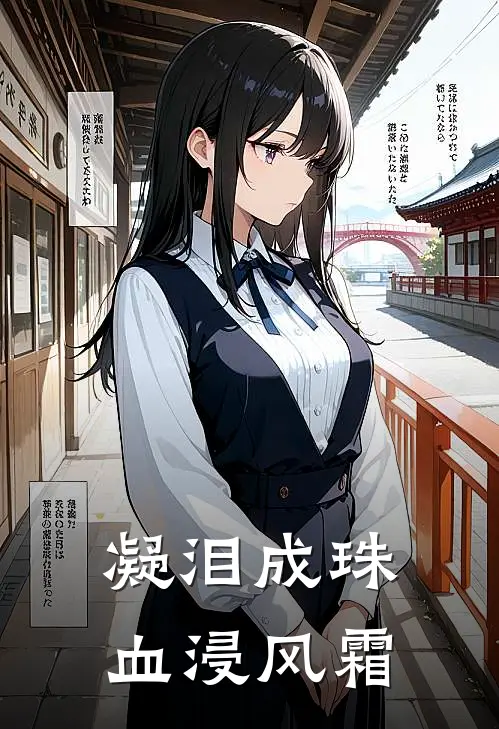 凝泪成珠，血浸风霜